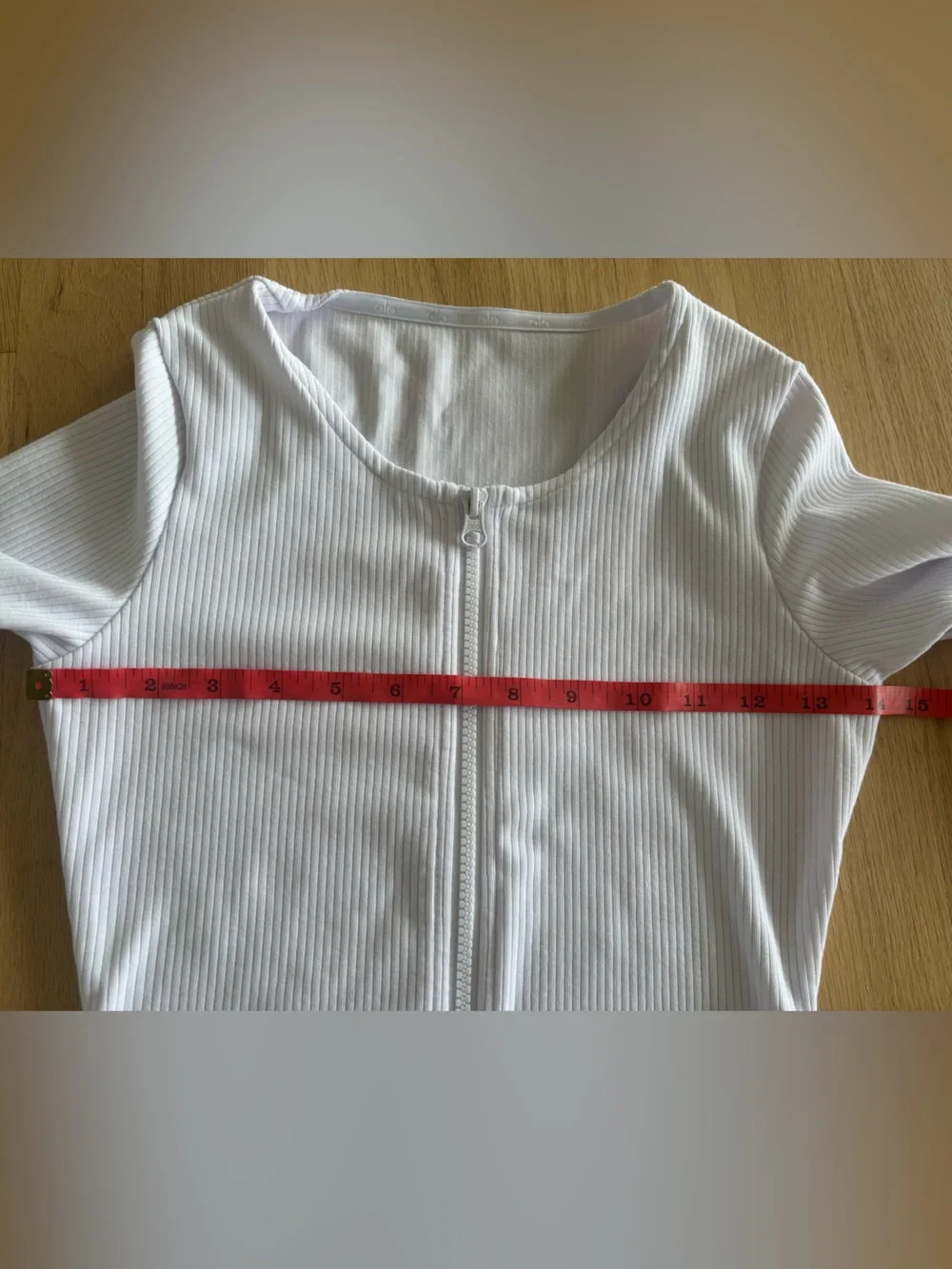 Alo Yoga White Ribbed Stardust Long Sleeve